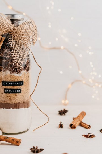 Backmischung für Weihnachtsbrownies