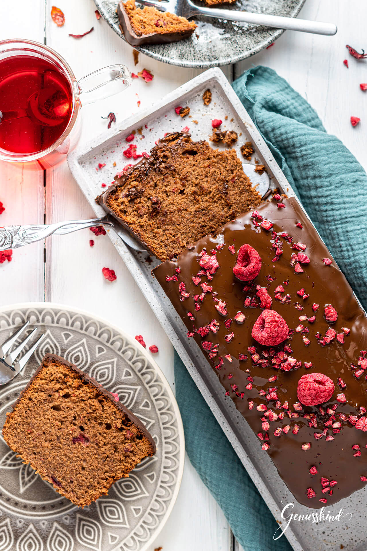 Schoko-Himbeer Kuchen - Genusskind