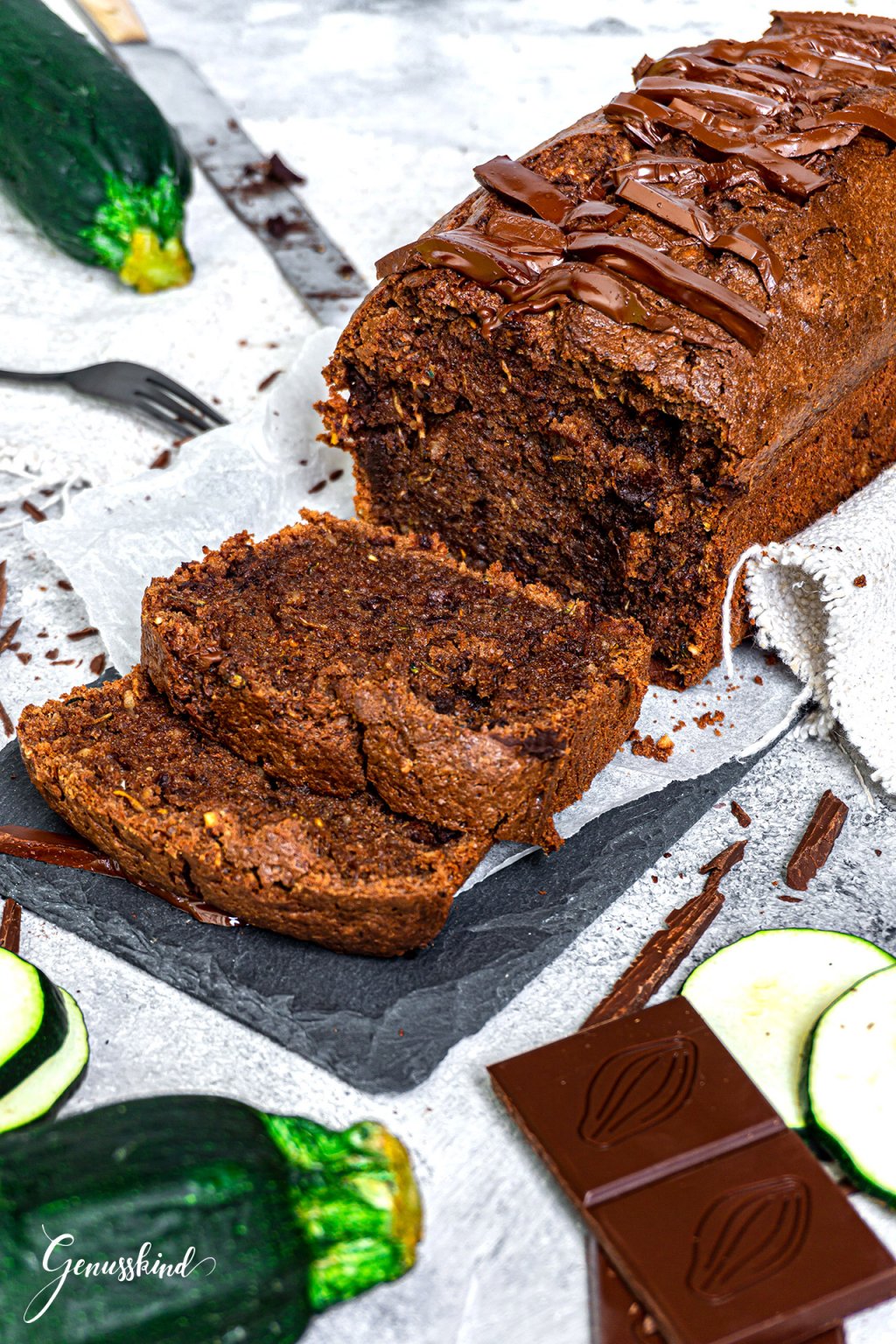 Zucchini-Schoko Kuchen - Genusskind