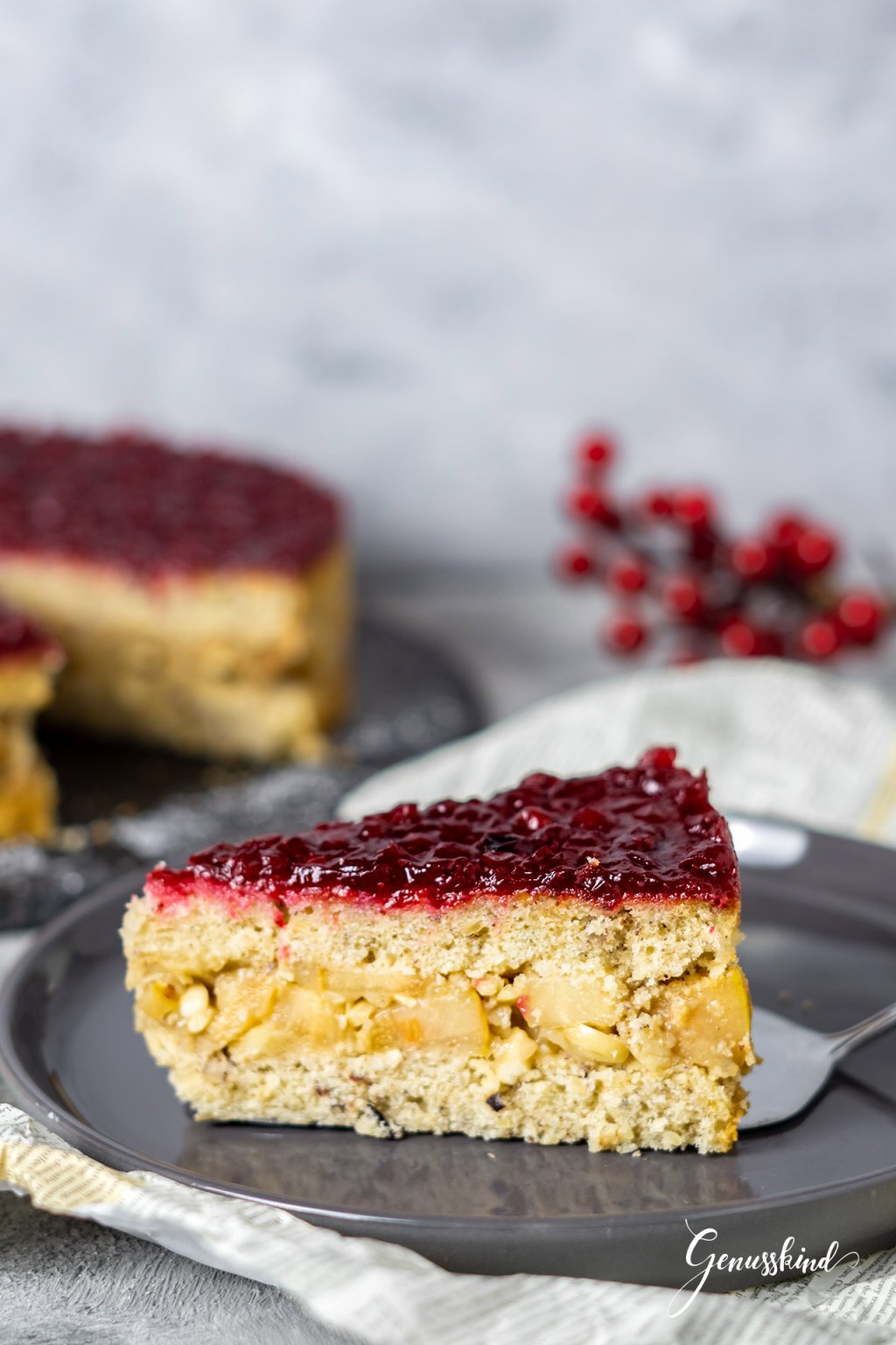 Birnen-Preiselbeer-Torte - Genusskind