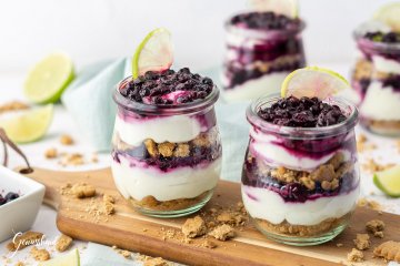 Blueberry Cheesecake im Glas