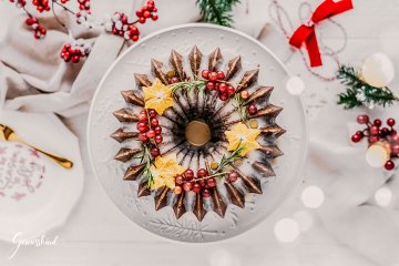 Lebkuchen Gugelhupf mit Orangenglasur