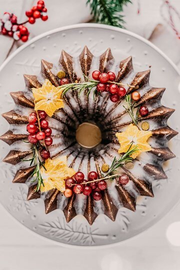 Lebkuchen Gugelhupf mit Orangenglasur