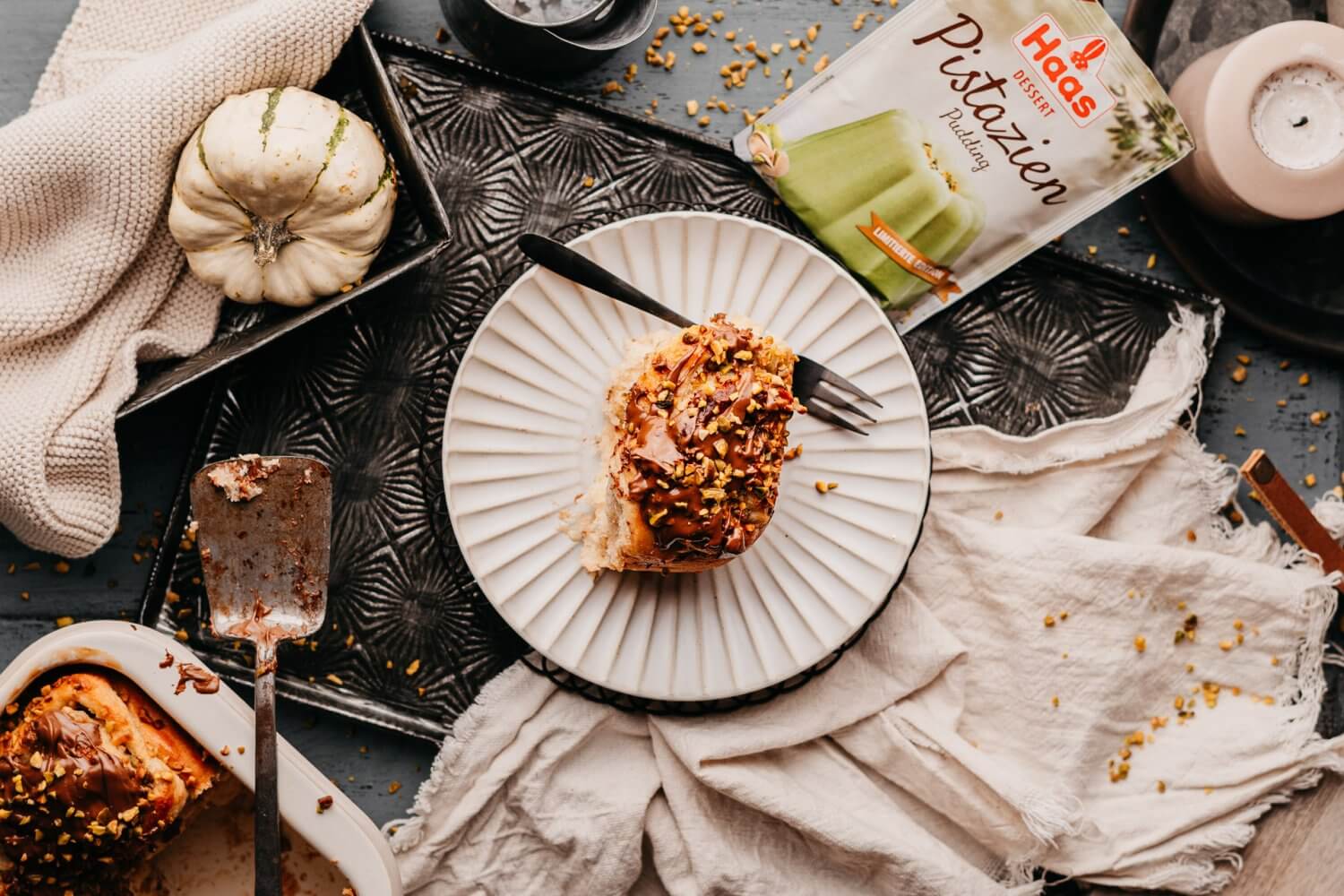 Pistazien-Marzipan Schnecken mit Nougat (Anzeige mit Ed.Haas) - Genusskind