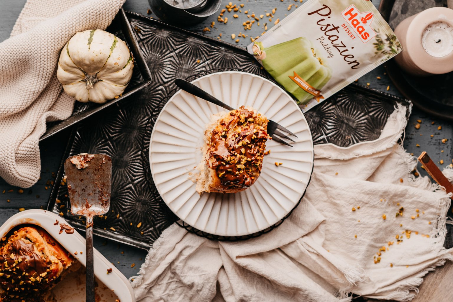 Pistazien-Marzipan Schnecken mit Nougat (Anzeige mit Ed.Haas) - Genusskind