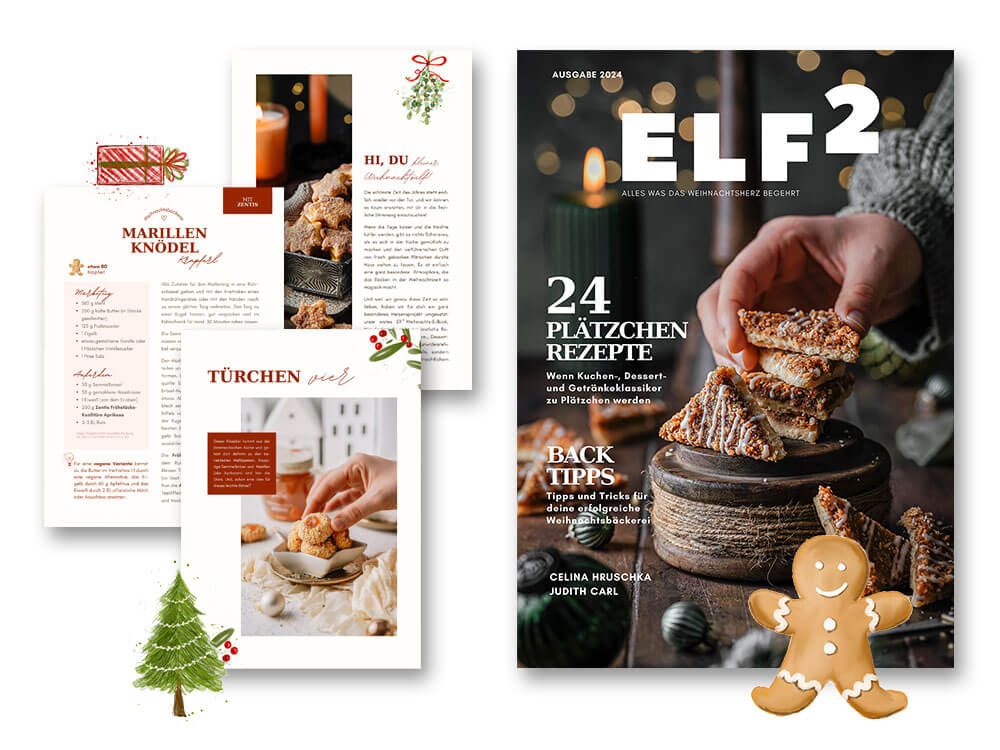 Backbuch für Weihnachten, mit 24 Plätzchen Rezepten