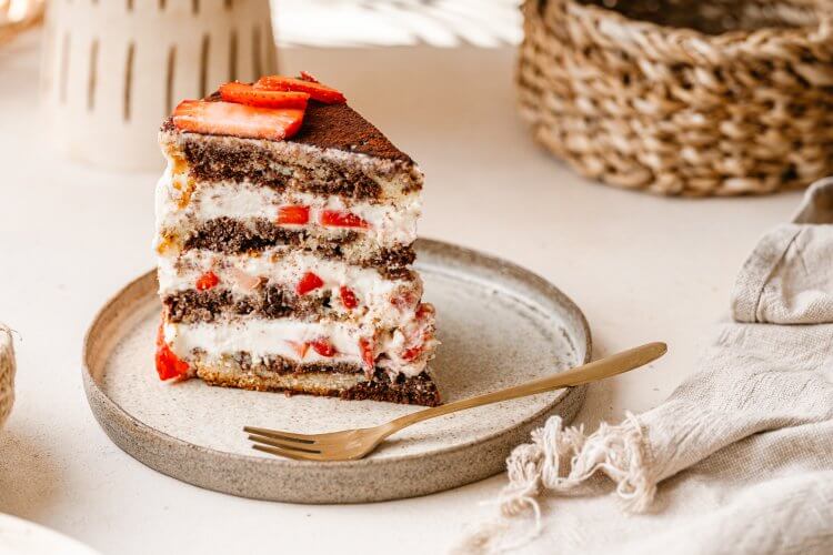 Erdbeer-Marmor-Torte