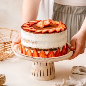 Erdbeer-Marmor-Torte