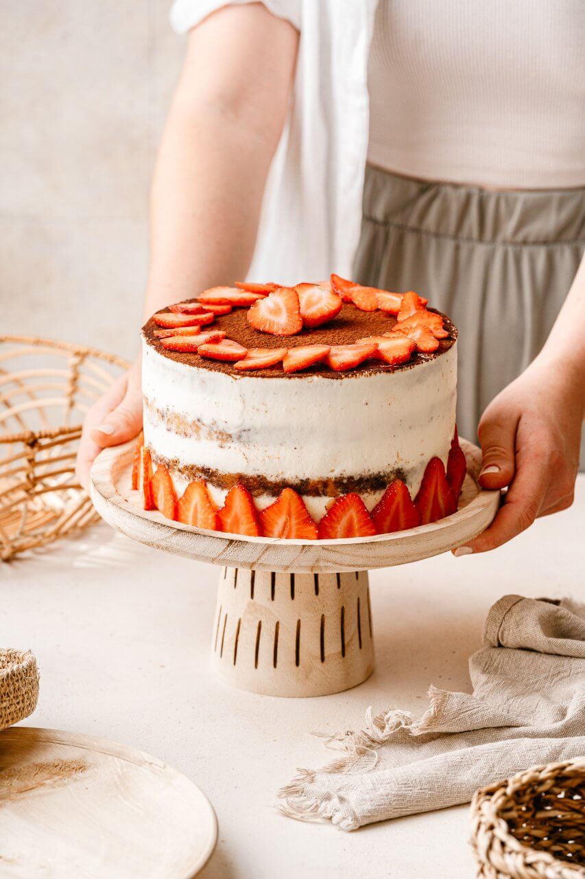 Erdbeer-Marmor-Torte